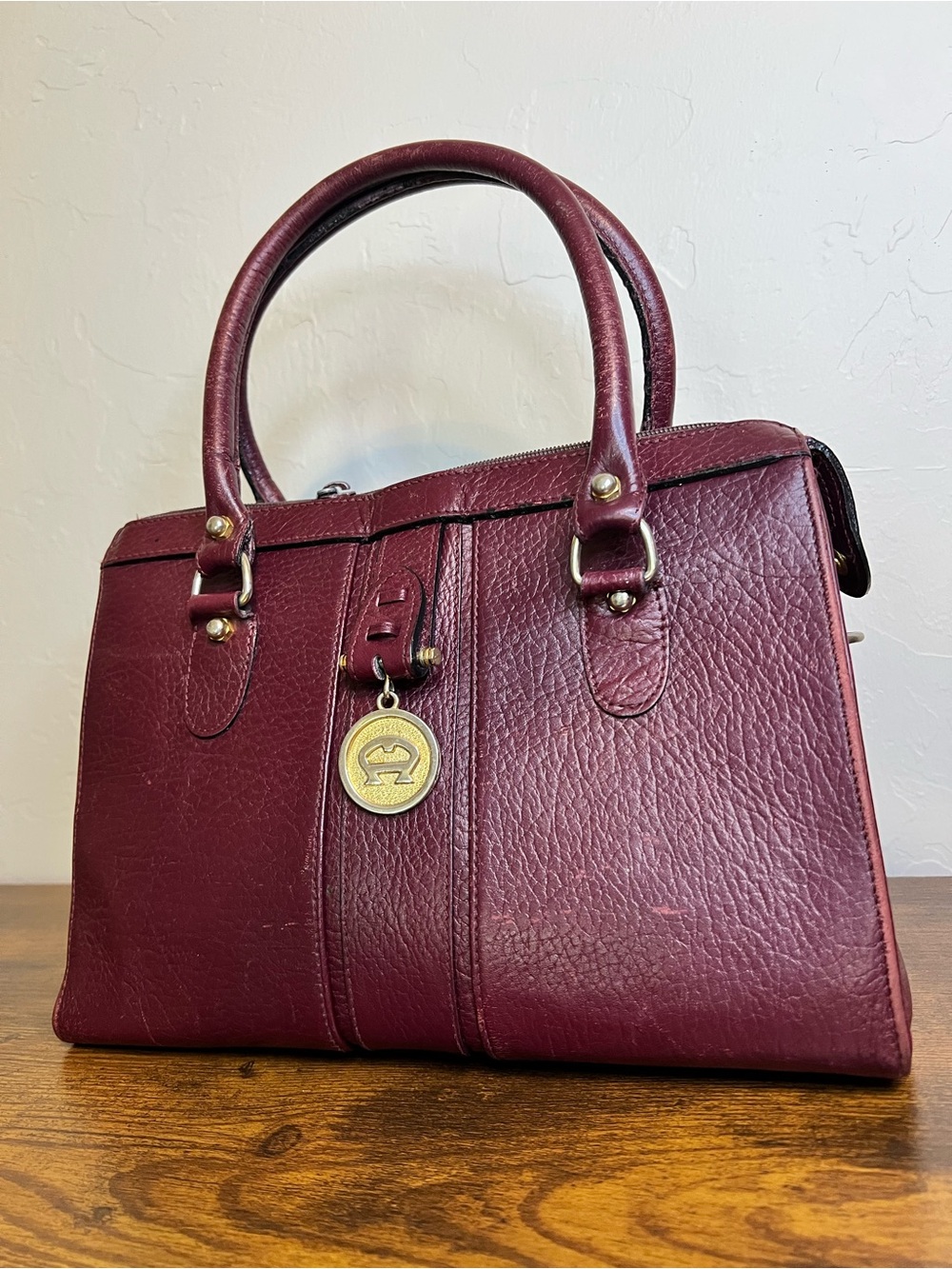 Vintage 1980’s Etienne Aigner Oxblood Leather Doctor-Style Satchel